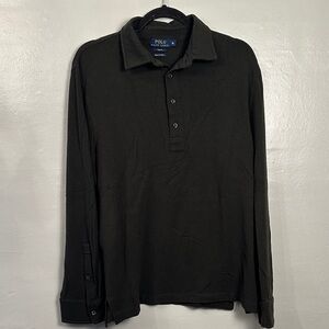 Ralph Lauren Wool Blend Long sleeve Polo charcoal Size X-large